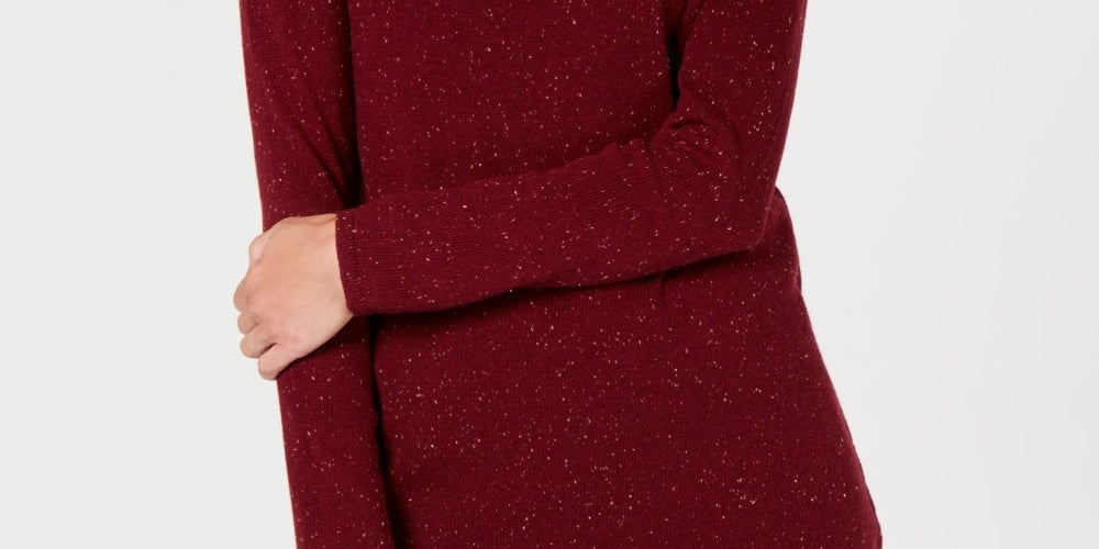 Karen Scott Women's Textured Tunic Sweater Red Size XX-Large