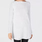 Karen Scott Women's Petite Curved-Hem Tunic Sweater Dark Beige Size Medium