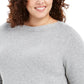 Karen Scott Women's Plus Size Curved Hem Tunic  Gray 0X