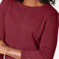 Karen Scott Women's Cotton Sweater Red Size X-Small
