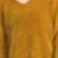 Karen Scott Women's Heather Long Sleeve V Neck Blouse Sweater Gold Size Petite Medium