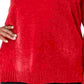 Karen Scott Women's Plus Chenille Pullover V Neck Sweater Red Size 1X