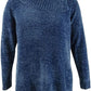 Karen Scott Women's Plus Size Chenille Split Neck Pullover Dark Blue Size 3X