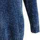 Karen Scott Women's Plus Size Chenille Split Neck Pullover Dark Blue Size 3X