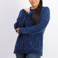 Karen Scott Women's Cable-Knit Chenille Sweater Blue Size Small