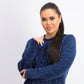 Karen Scott Women's Cable-Knit Chenille Sweater Blue Size Small