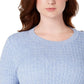 Karen Scott Women's Cotton Baby Cable-Knit Sweater Blue Size Small