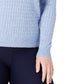 Karen Scott Women's Cotton Baby Cable-Knit Sweater Blue Size Small