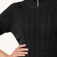 Karen Scott Women's Mock Neck Cable Knit Sweater Black Size Petite X-Large