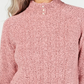 Karen Scott Women's Petite Mock-Neck Cable-Knit Sweater Pink Size Petite Small-Medium