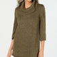 Karen Scott Women's Cowl Neck 3/4 Sleeve Sweater  Green Size Petite Medium
