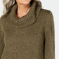 Karen Scott Women's Cowl Neck 3/4 Sleeve Sweater  Green Size Petite Medium