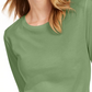 Maison Jules Women's 3/4 Sleeve Solid T Shirt Green Size Medium