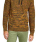 INC International Concepts Men's Monster Ribbed Knit Pullover Hooded Sweater Dark yellow Size Large