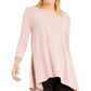 Alfani Women's High Low Tunic Pink Size Large