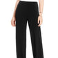 Alfani Women's Petite Knit Wide-Leg Pant Black Size Large