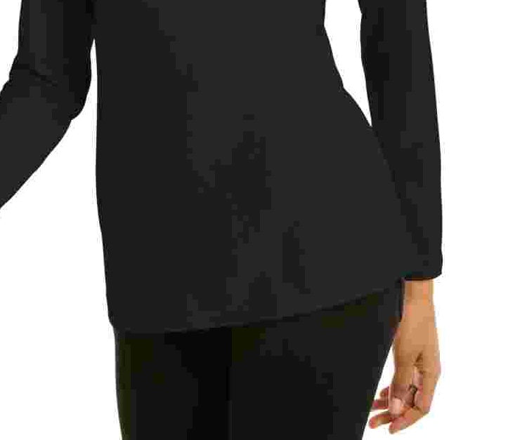 Alfani Women's Mock Neck Top Black Size X-Large