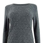 Karen Scott Women's Diamond Cable-Knit Sweater Charcoal SizeX-Small