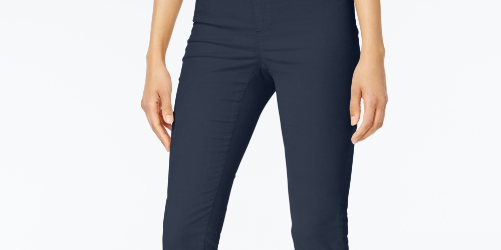 Karen Scott Women's Petite Corduroy Pull-On Pants Navy Size Petite Small-Medium