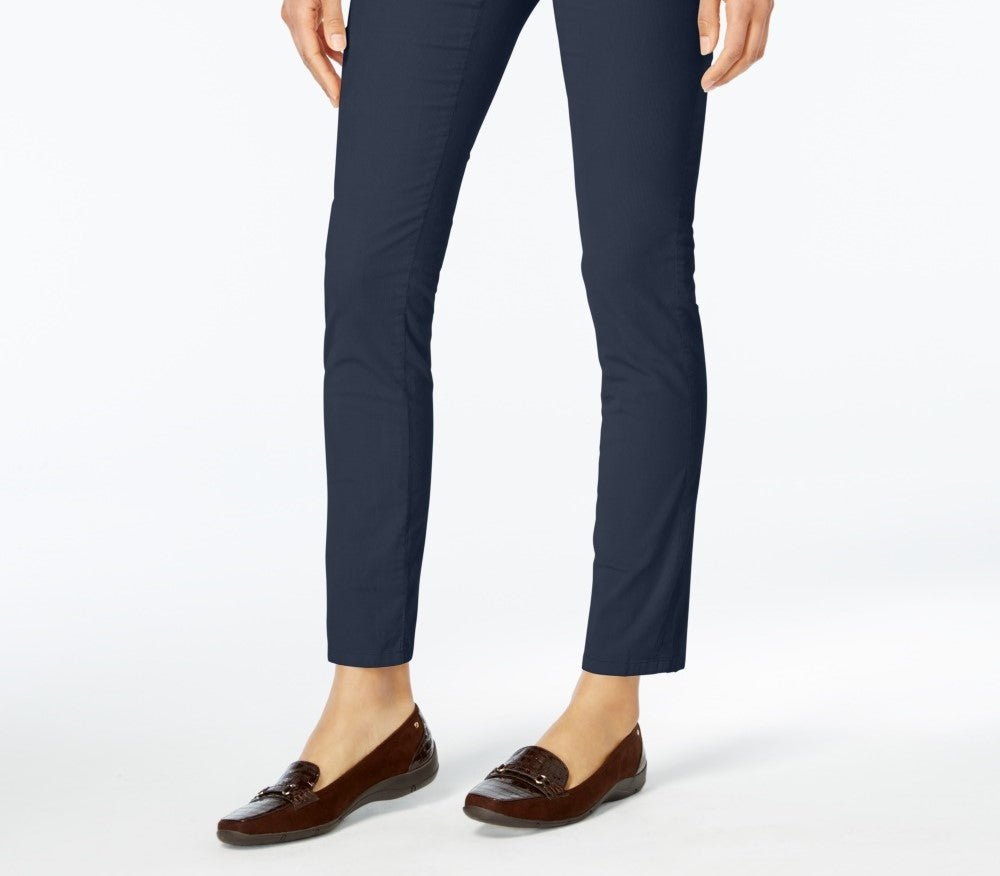 Karen Scott Women's Petite Corduroy Pull-On Pants Navy Size Petite Small-Medium