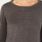 Karen Scott Women's Textured-Stripe Sweater Charcoal Size X-Small