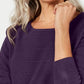 Karen Scott Women's Textured-Stripe Sweater  Med Purple Size X-Small