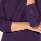Karen Scott Women's Textured-Stripe Sweater  Med Purple Size X-Small