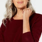 Karen Scott Women's Textured-Stripe Sweater Wine Size X-Small