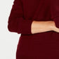 Karen Scott Women's Textured-Stripe Sweater Wine Size X-Small