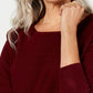 Karen Scott Women's Textured-Stripe Sweater  Red Size XX-Large