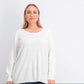 Karen Scott Women's Textured Stripe Sweater White Size X-Large