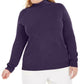 Karen Scott Women's Turtleneck Luxsoft Sweater Navy Size 1X