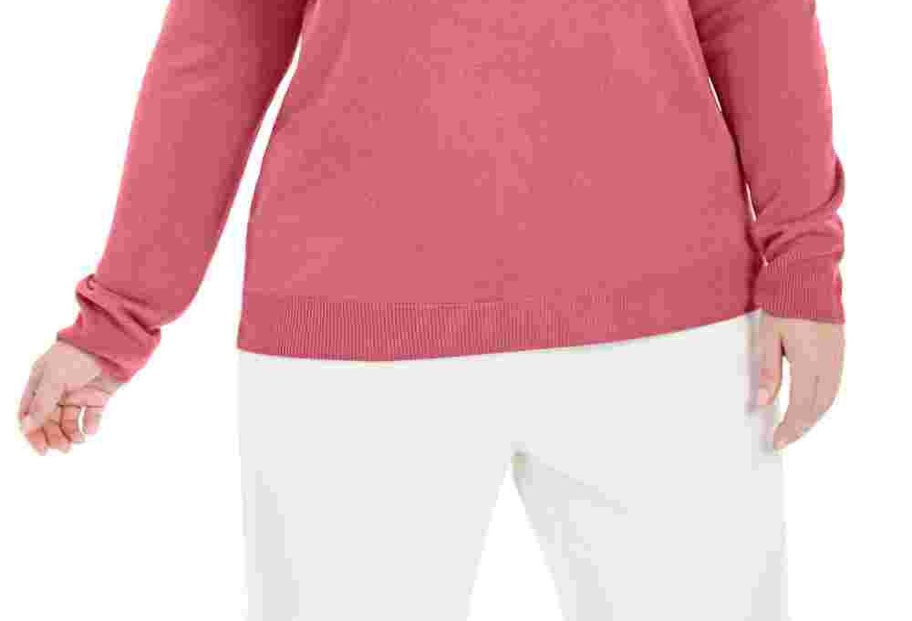Karen Scott Women's Turtleneck Luxsoft Sweater Pink Size 2X
