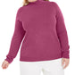 Karen Scott Women's Plus Turtleneck Luxsoft Sweater Purple Size 1X