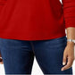 Karen Scott Women's Turtleneck Luxsoft Sweater Red Size 3X