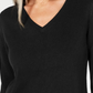 Karen Scott Women's V Neck Sweater Black Size Petite Large