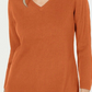Karen Scott Women's V-Neck Sweater Brown Size Petite Medium