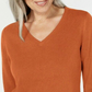 Karen Scott Women's V-Neck Sweater Brown Size Petite Medium