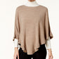 Karen Scott Women's Asymmetric Ruffled Poncho Brown Size Large/X-Large