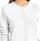 Karen Scott Women's Luxsoft Button Cardigan White Size PXL