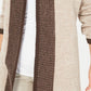 Karen Scott Women's Contrast-Trim Open-Front Cardigan Brown Size Small