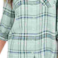 Style & Co Women's Plaid One-Pocket Shirt Green Size Small