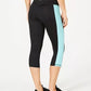 Ideology Women's Colorblocked Cropped Leggings BlueSize Large