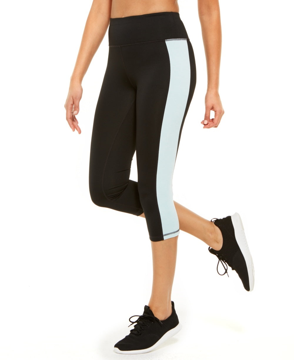 ID Ideology Women's Colorblocked Cropped Leggings Blue Size X-Small