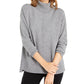 Alfani Women's Dropped-Shoulder Turtleneck  Gray Size XX-Large