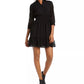 Maison Jules Women's Polka Dot Dress Black Size Medium