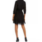 Maison Jules Women's Polka Dot Dress Black Size Medium