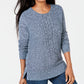 Karen Scott Women's Cable-Knit Panel Sweater Blue Size XX-Large