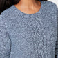 Karen Scott Women's Cable Knit Panel Sweater Blue Size XX-Large