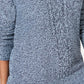 Karen Scott Women's Cable Knit Panel Sweater Blue Size XX-Large